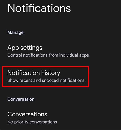 How to view your notification history in Android 12