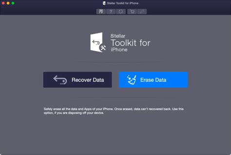 How to wipe all data using Stellar Eraser for iPhone