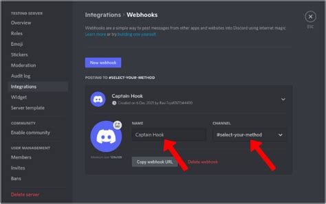 How would you get Webhooks to send a Discord message every 