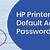 Hp Printers Default Admin Password