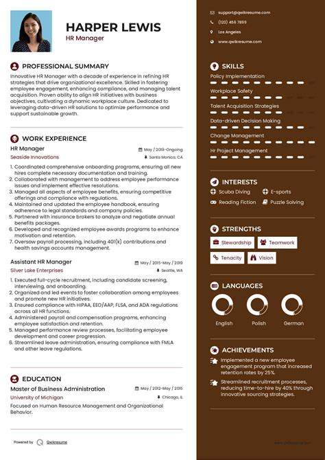 Hr Manager Resume Sample Doc