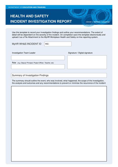 Hse Report Template