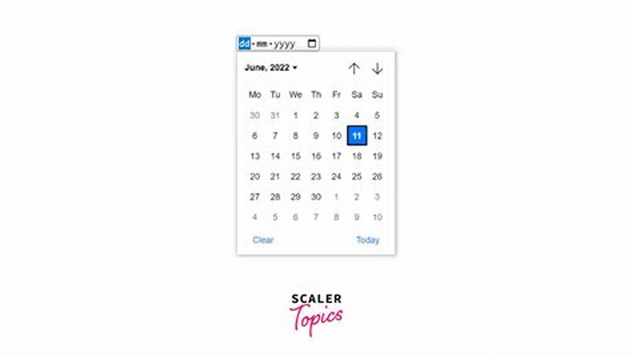 Html Calendar Input Format