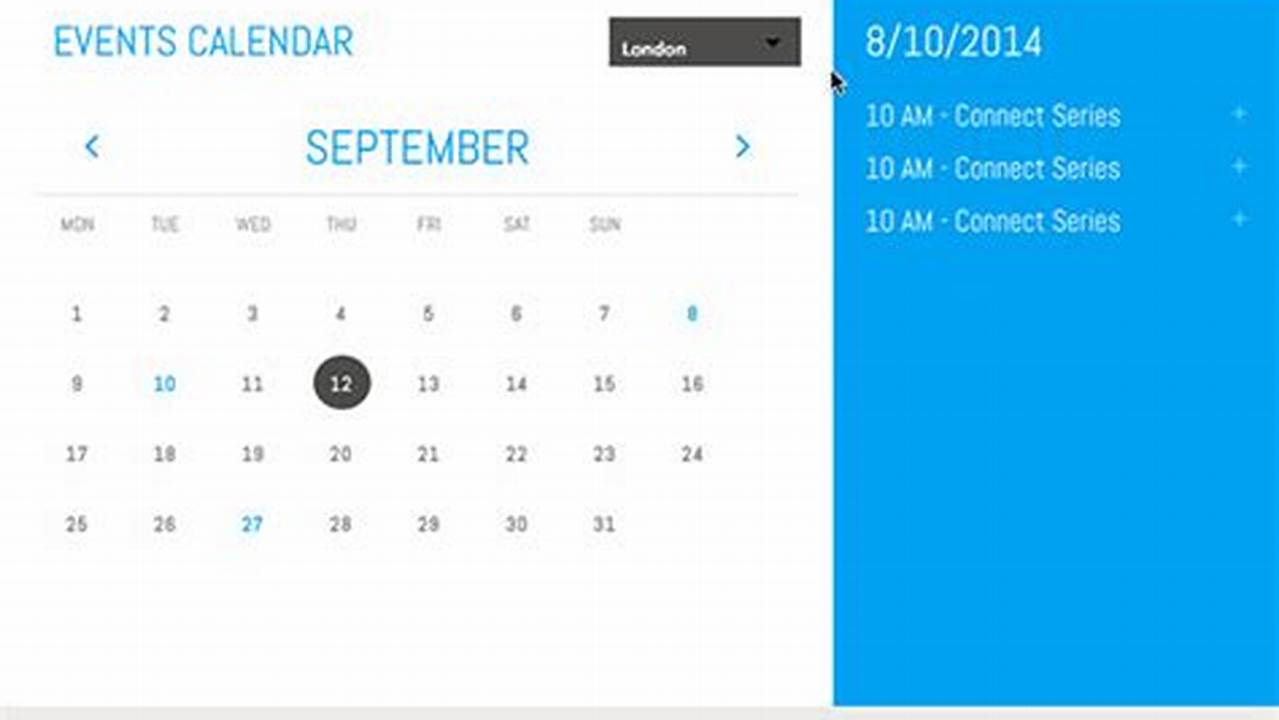 Html Calendar With Events From Database