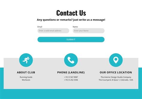Html Contact Us Page Template