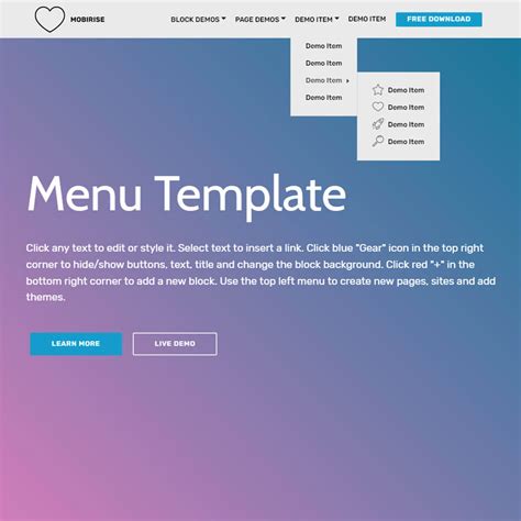 Html Header Menu Templates - Sample Template Inspiration