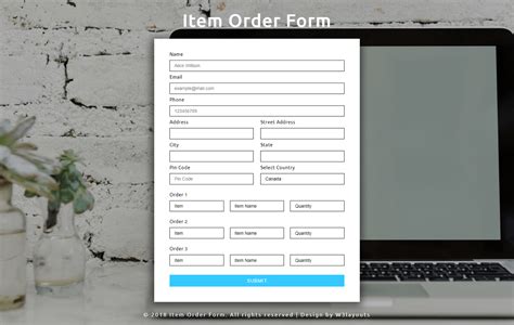 Online Order Form Template 2023 Template for Free