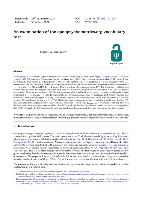 Http://openpsychometrics.org
