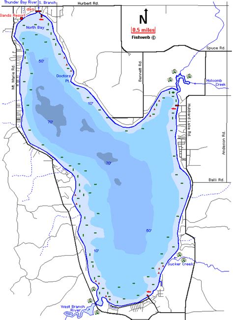 Hubbard Lake Michigan Map