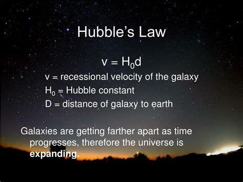 Unraveling the Mysteries of the Universe: An Introduction to Hubble's Law Definition