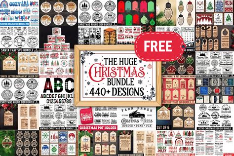 Download Huge Christmas Bundle Files For Crafts