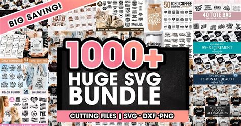 Unleash Your Creativity with our Massive SVG Bundle: 1000+ High-Quality Graphics for Every Project!