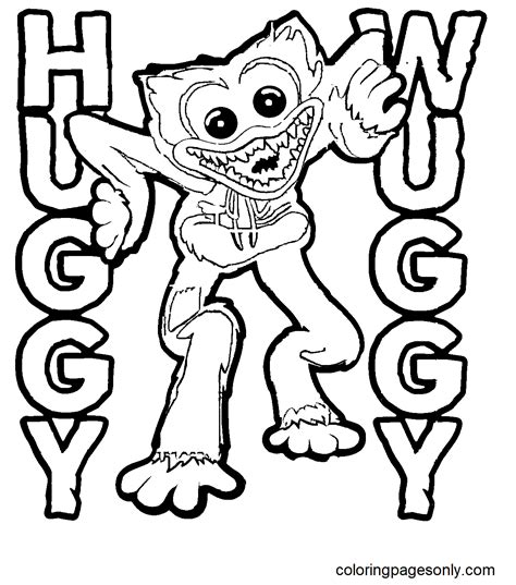 Huggy Wuggy Printable Coloring Pages