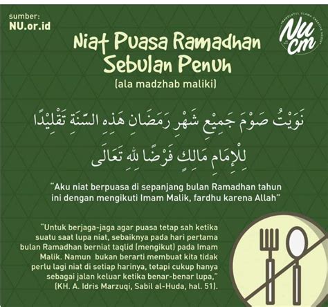 Hukum Lupa Niat Puasa Ramadhan
