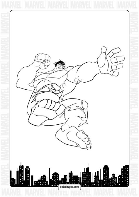 Hulk Coloring Pages Endgame