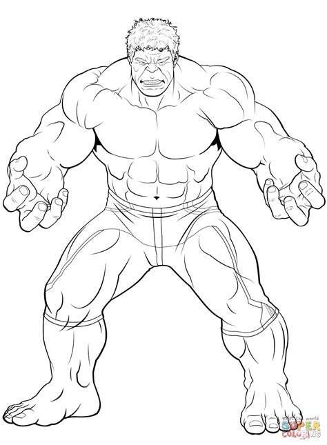 Hulk Colouring Pages Printable