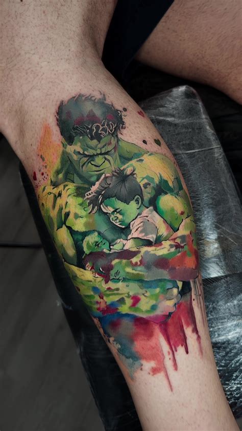 Unleash Your Inner Strength with Hulk-Themed Skin Rip Tattoos!