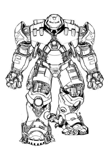 Hulkbuster Coloring Page