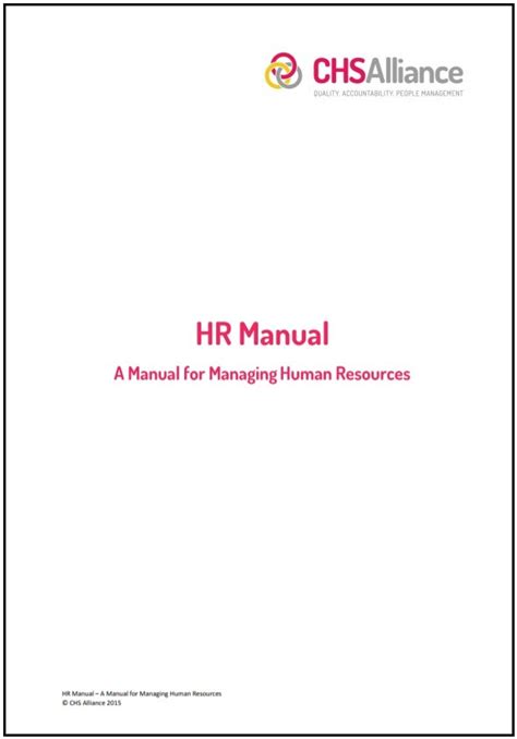 Human Resource Manual Template