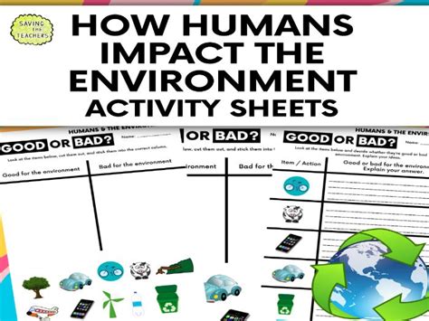 Human Impact On Environment Worksheet