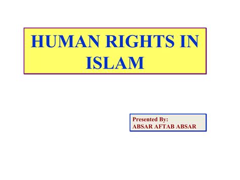 Human rights islam_final_ppt