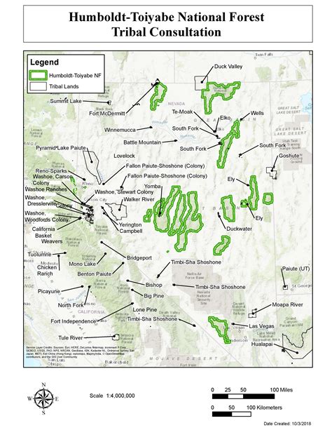 Humboldt Toiyabe National Forest Map