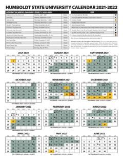 Humboldt State Academic Calendar