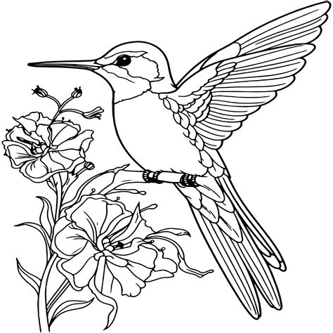 Hummingbird Coloring Page
