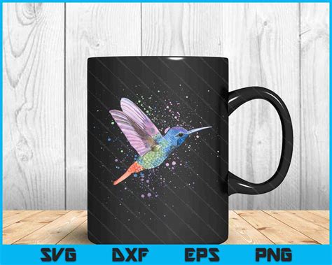 Download Hummingbird Watercolor SVG File - SVG Design Commercial Use DXF Files
