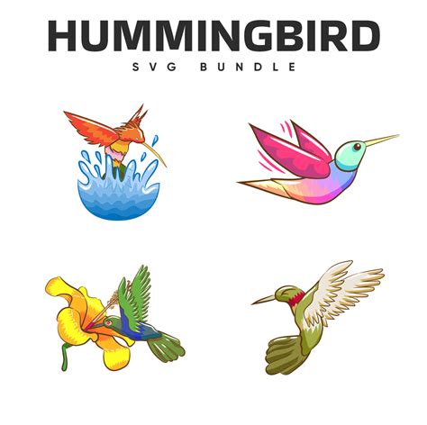 Download Hummingbird Watercolor SVG File - SVG Design Commercial Use Free PSD Mockups