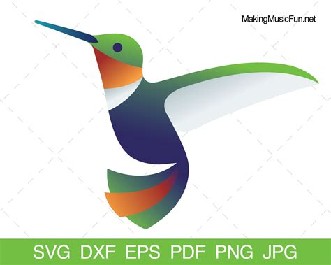 Download Hummingbird Watercolor SVG File - SVG Design Cricut SVG DXF Files