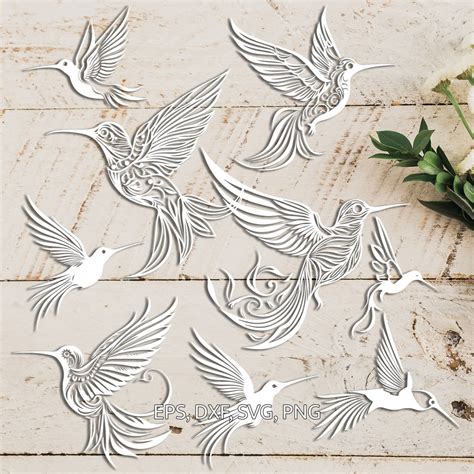 Download Hummingbirds Commercial Use DXF Files