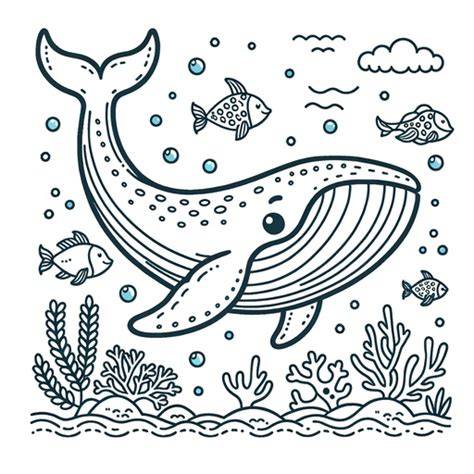 Humpback Whale Coloring Page