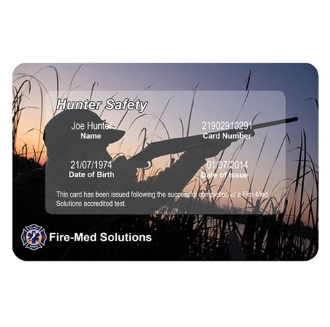 Hunter Safety Card