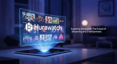 Futuristic concept art representing the future of streaming cinema available via Hurawatch