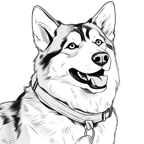 Husky Dog Coloring Page