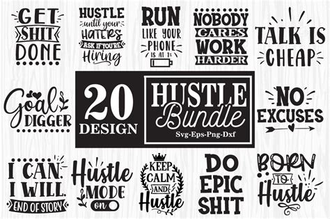 Download Hustle Quotes Bundle Commercial Use