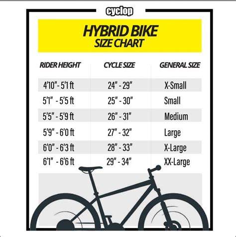 Hybrid Frame Size Chart