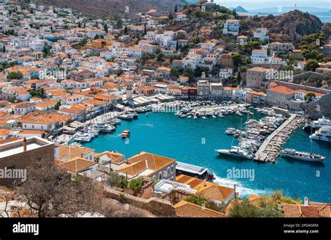 Hydra port Greece