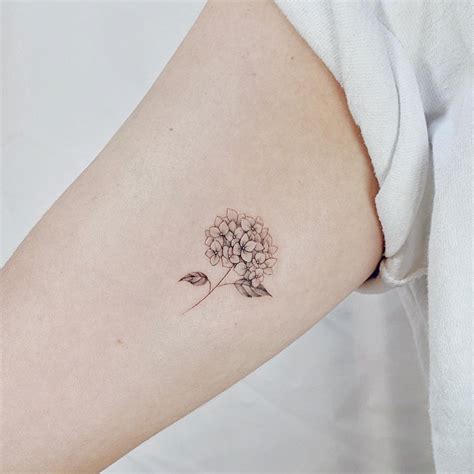 Hydrangea Flower Tattoo