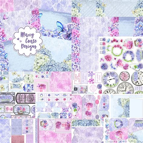 Download Hydrangeas Printable Journal & Craft Kit for Cricut