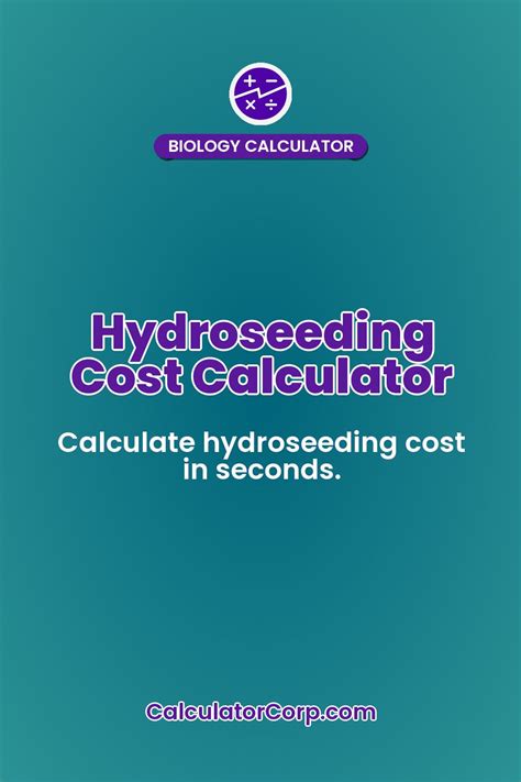 Hydroseeding Cost Calculator
