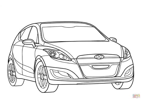 Hyundai Coloring Page