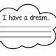 I Have A Dream Cloud Printable