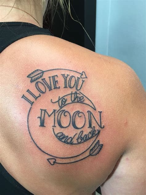 I love you to the moon and back tattoo by Paco Garcia To