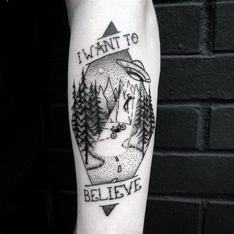 50 I Want To Believe Tattoo Designs For Men XFiles