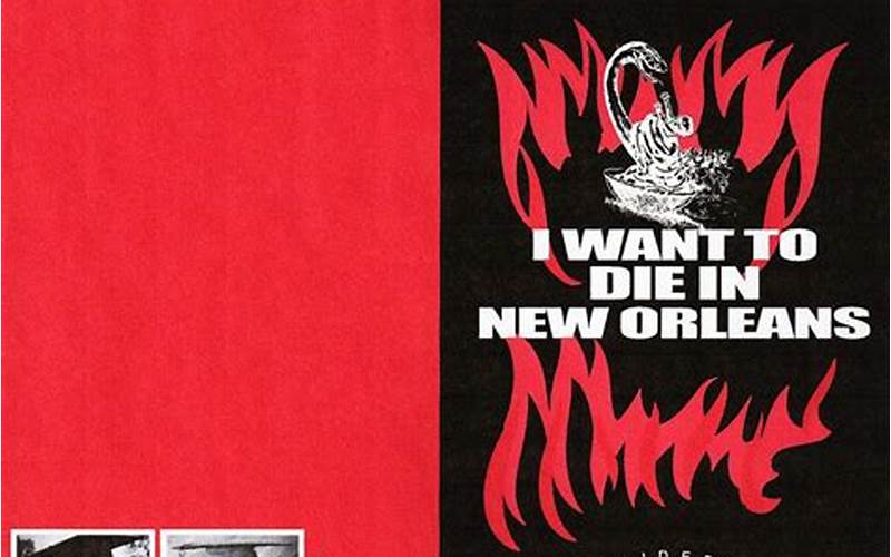 I Want To Die In New Orleans Vinyl Cover Art