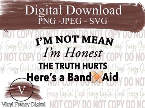 Download I'm Not Mean I'm Just Honest. the... SVG File - SVG Design Cricut SVG