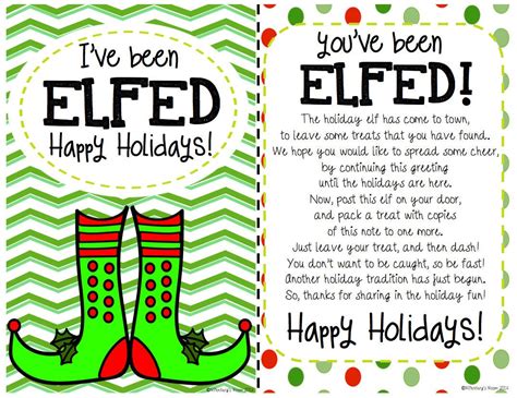 I've Been Elfed Free Printable