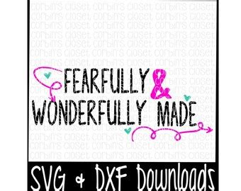 Download I Am Fearfully and Wonderfully Made -... SVG File - SVG Design Cameo